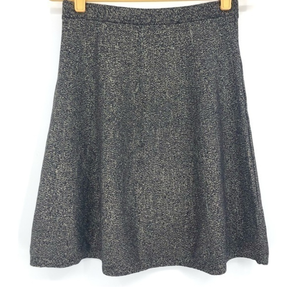 NANETTE LEPORE Size Medium Black & Gold Knit Skirt